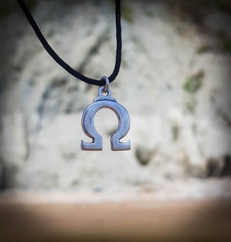 OMEGA, PENDANT, SILVER