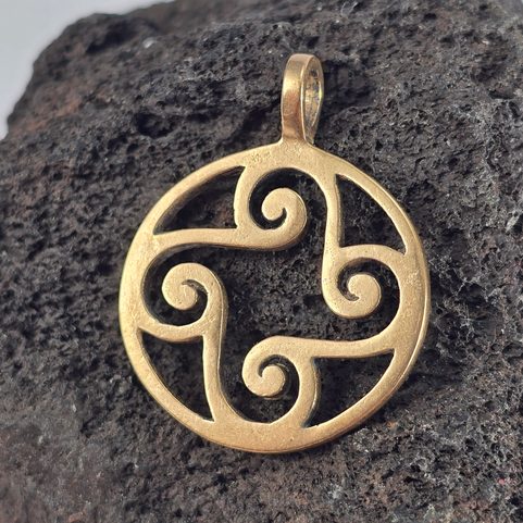 SUN SYMBOL- HALLSTATT, BRONZE PENDANT
