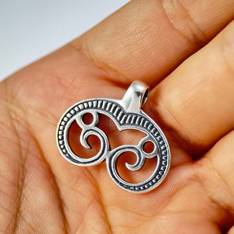 GREAT MORAVIA LUNULA, SILVER PENDANT