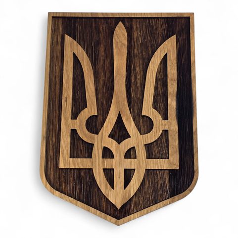 TRYZUB, MEDIEVAL COAT OF ARMS IN SHIELD LARGE