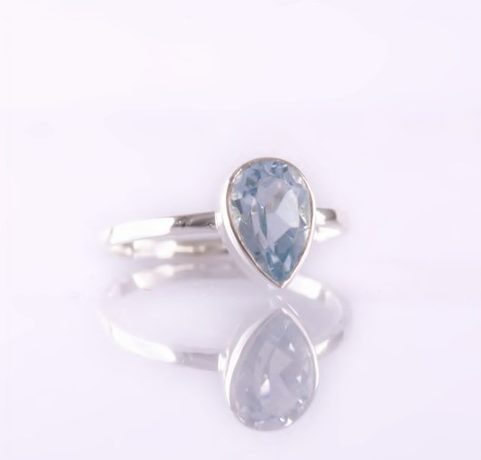 VIENNA, RING, BLUE TOPAZ, SILVER 925/1000