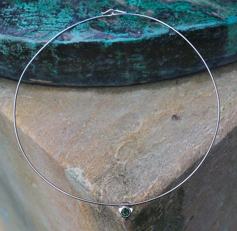 LUTONA, MOLDAVITE, CZECH JEWEL, NECKLACE