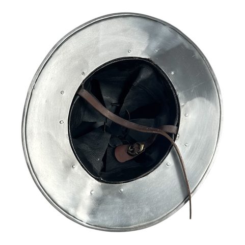 KETTLE HAT, 1,6 MM STEEL WITH LEATHER LINER