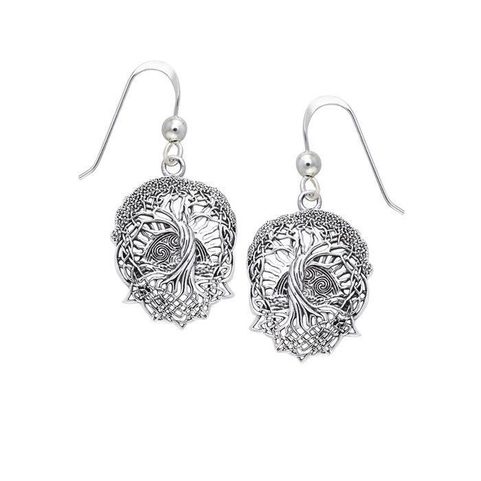 SILVER JEWELRY TREE OF LIFE EARRINGS