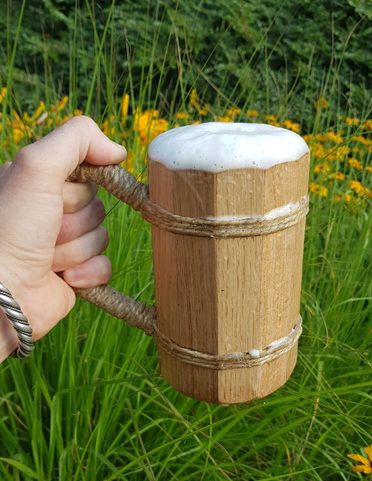 WOODEN TANKARD, OAK