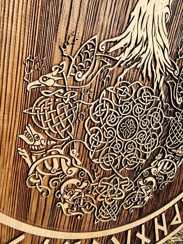 TREE OF LIFE - ROOTS WALL DECORATION 45CM OAK