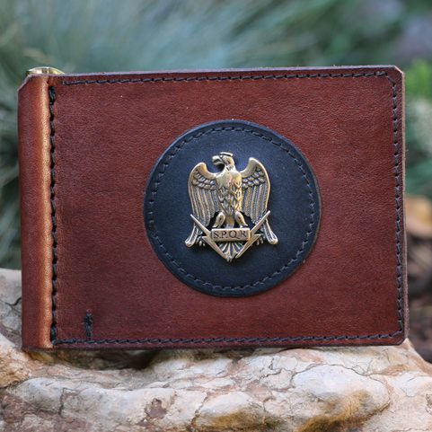 AQUILA - S.P.Q.R. ROMAN EAGLE, LEATHER WALLET