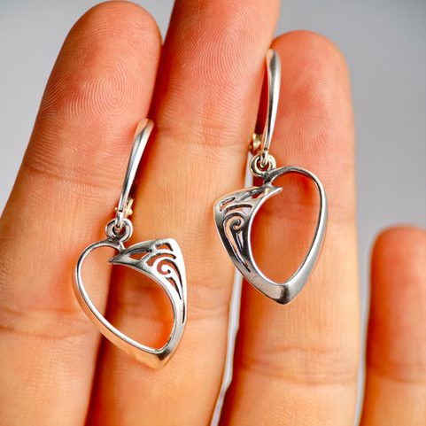 ROWAN, CELTIC STERLING SILVER EARRINGS