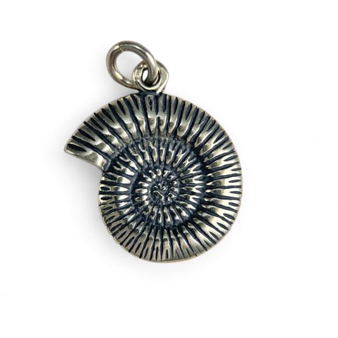 AMMONITE, STERLING SILVER PENDANT