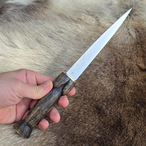 BOLLOCK OR PHALLIC DAGGER, REPLICA FROM XV.CENTURY, HUSSITE WARS, BOHEMIA
