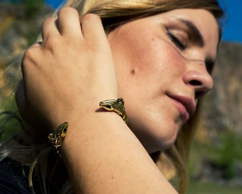 DREKI, VIKING BRASS BRACELET
