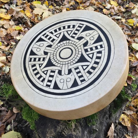 SHAMAN DRUM, 40 CM - VIKING BEAST BORRE STYLE