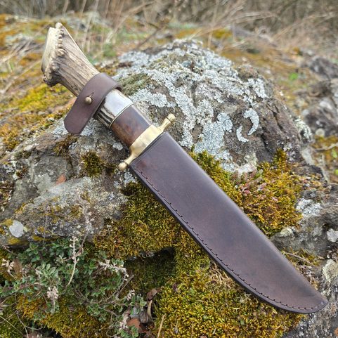 COUTEAU FORGÉ BOWIE FORBES AVEC FOURREAU