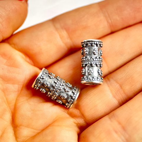 VIKING BEARD RING, SILVER, 7 MM DIAMETER