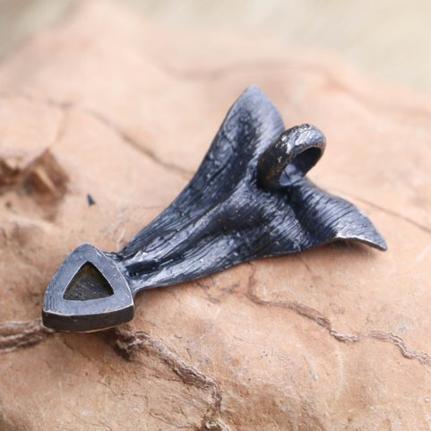 KOMETA PENDENTIF EN ARGENT AVEC MOLDAVITE, PLAQUÉ OR