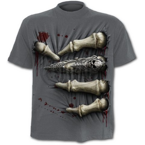 DEATH GRIP - T-SHIRT CHARCOAL