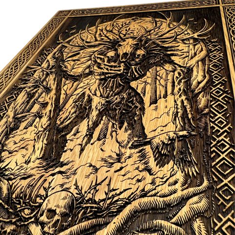 LESHY, DÉCORATION MURALE, BOIS 32X46CM