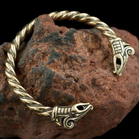 DREKI, WIKINGERDRACHE, ARMBAND, BRONZE