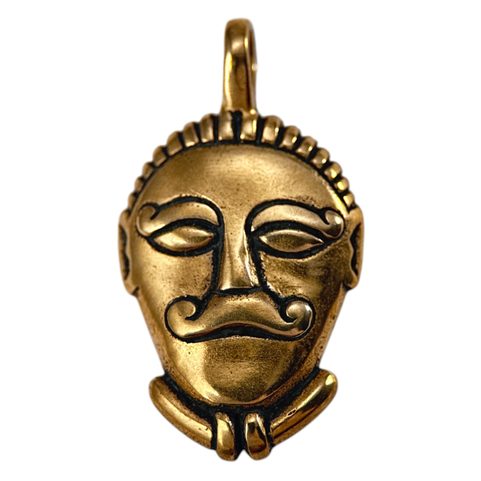 CELTIC HEAD, BRONZE PENDANT