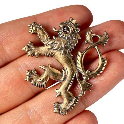 DOUBLE-TAILED LION, SYMBOL OF BOHEMIA, BRONZE, PENDANT