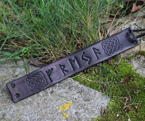 FREYA, LEATHER BRACELET, BLACK