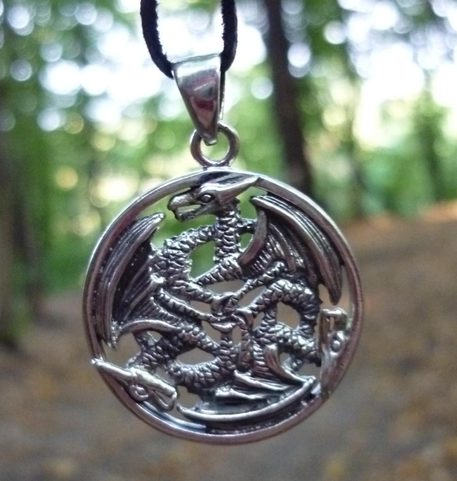 DRAGON TRISKELL, SILVER 925