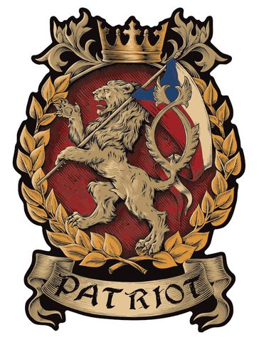 CZECH PATRIOT, CAR - STICKER