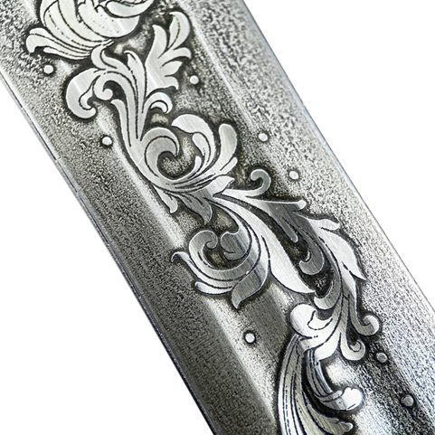 NORBERT HAND-AND-A-HALF MEDIEVAL SWORD ETCHED