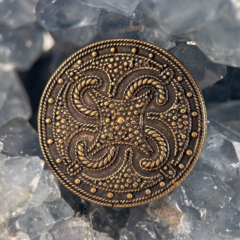 VIKING BROOCH THUMBY-BIENEBEK, REPLICA, BRONZE