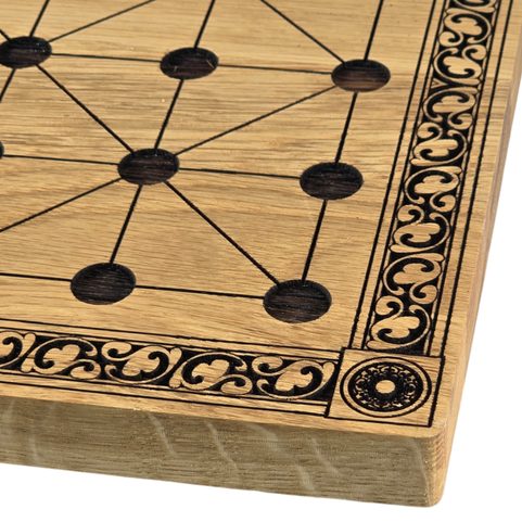 ALQUERQUE, DAS MITTELALTERLICHE SPIEL DER KÖNIGE - DAS SPIELBRETT