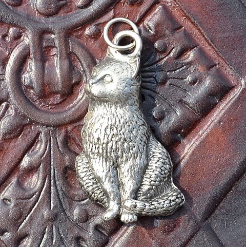 CAT, PEWTER PENDANT