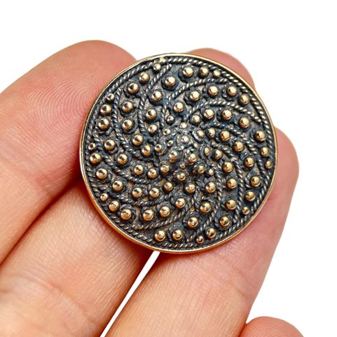 PROTECTION SHIELD PENDANT, BIRKA, SWEDEN, BRONZE