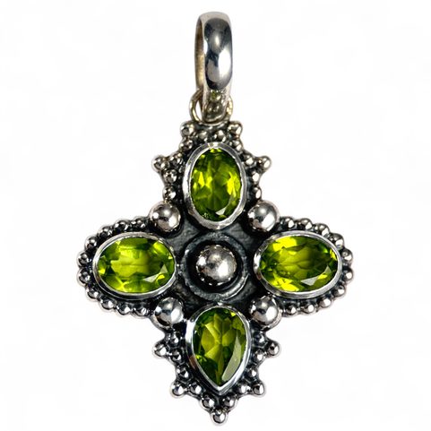 VICENZA, SILVER PENDANT, PERIDOT AG 925/1000
