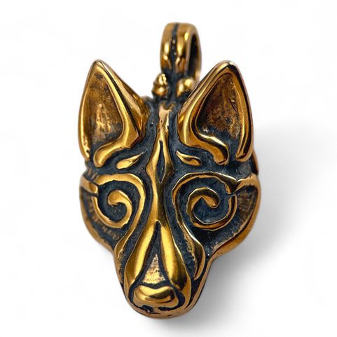 FENRIR, VIKING WOLF PENDANT, BRONZE