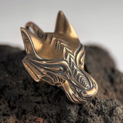 WARG, NORSE WOLF, VIKING PENDANT, BRONZE