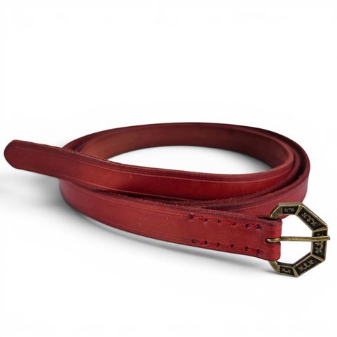 ROTER MITTELALTERLICHER LEDERGÜRTEL SALZBURG
