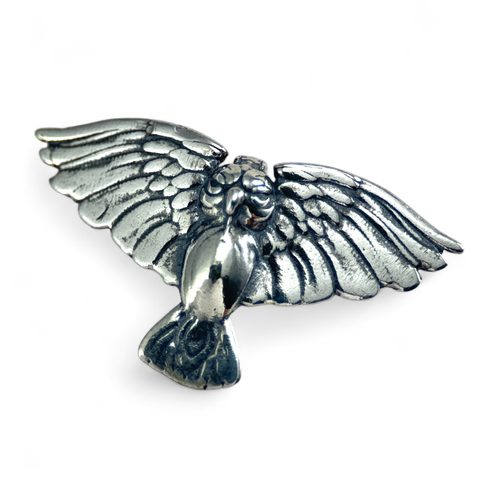 ATHENE NOCTUA, STERLING SILVER LITTLE OWL PENDANT, SMALL