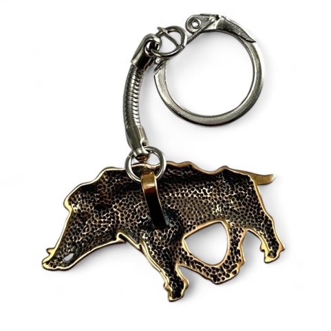 CELTIC BOAR, BRONZE, KEY RING