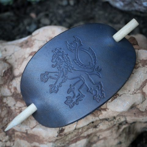 GOTHICA LEATHER HAIR CLIP BLUE