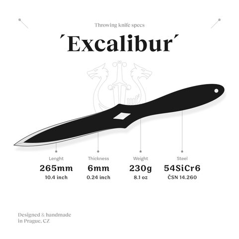EXCALIBUR, COUTEAU DE LANCER