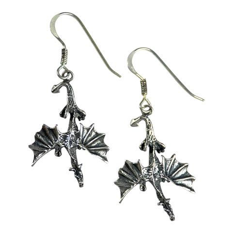 DRAGONS - SILVER EARRINGS AG 925