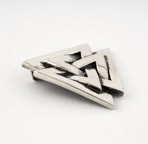 VALKNUT, SILVER VIKING PENDANT, AG 925