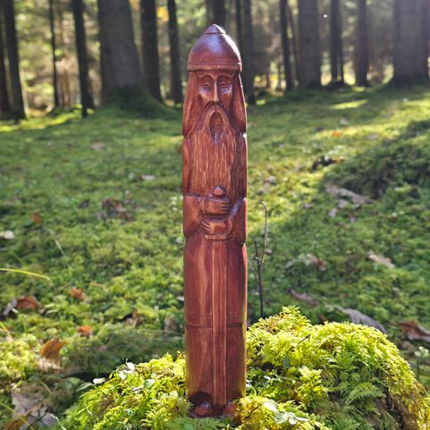 PERUN, SLAVIC GOD, CARVED STATUE