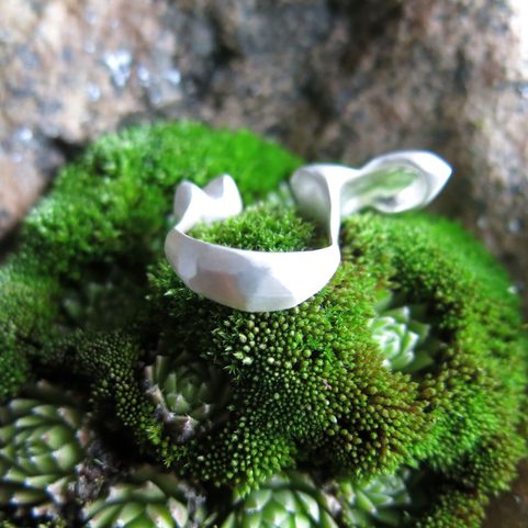 RENARD AVEC TAILLE, BAGUE CUBISTE, ARGENT STERLING
