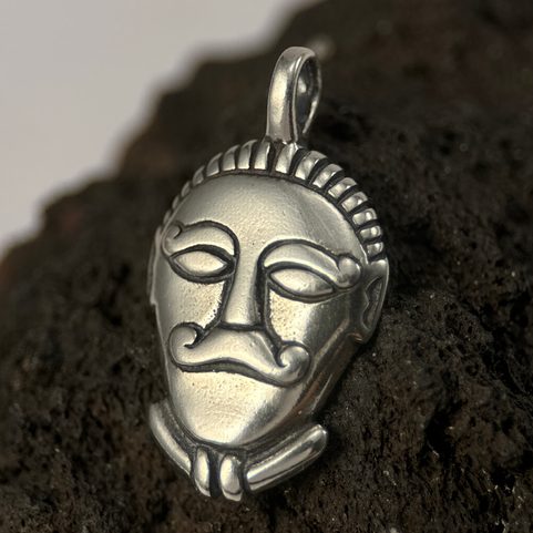 CELTIC HEAD, MSECKE ZEHROVICE, SILVER PENDANT