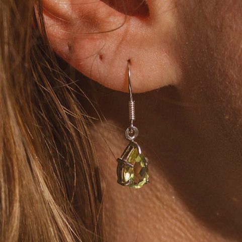 SINOPE SILVER EARRINGS, CITRINE