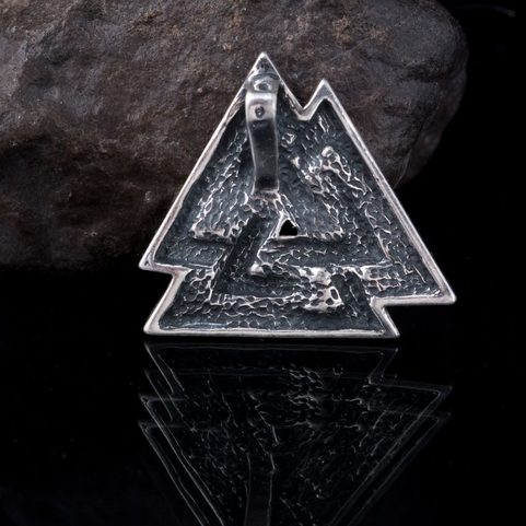 VALKNUT, SILVER VIKING PENDANT, AG 925