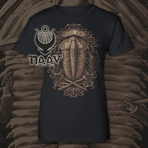 TRILOBITE - FOSSIL HUNT, WOMEN'S PALEONTOLOGY T-SHIRT
