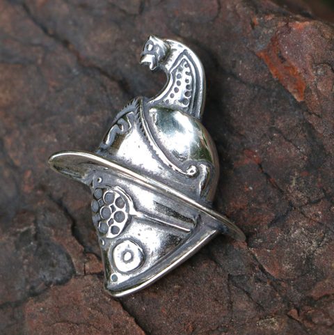 GLADIATOR - THRACIAN HELMET, PENDANT, SILVER