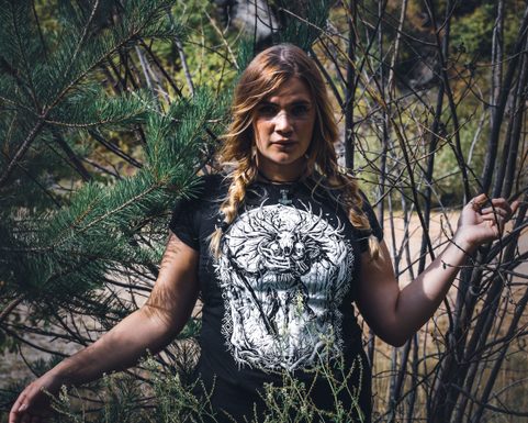 LESHY, WOMEN'S T-SHIRT BLACK